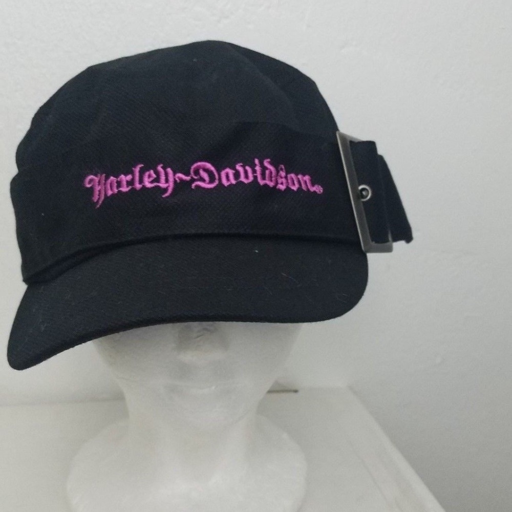 Harley-Davidson Womens Buckle Strap Black Cap Hat